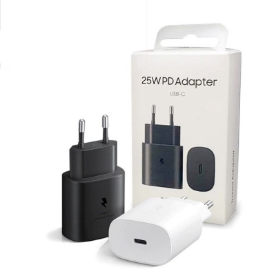 Picture of 25W Charger Travel Adapter Wired C To C Cable PD 3.0 25 Watt Type C Fast Charging For Samsung Galaxy A54 5G A34 A15 A14 A25 A53 5G A35 S22 S22+ Fold3 Flip3 M53 5G M51 M33 5G M31S F23 5G S21 S21+ S21 FE Others