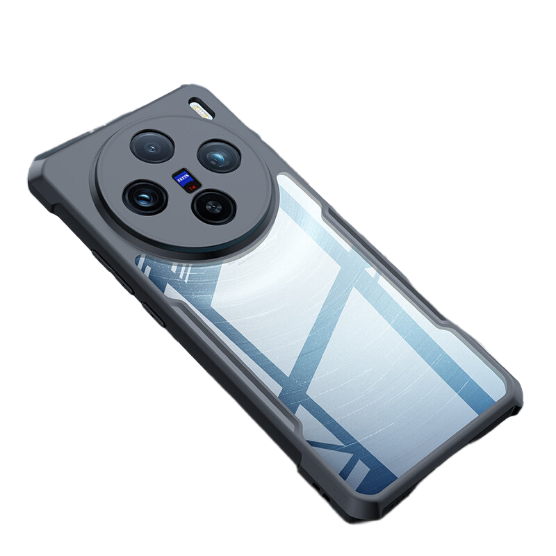 Picture of XUNDD CASE For Vivo X100 Phone Case Air-bag Anti Drop Anti Scratch Protective Covers Shockproof Protection Miltary Grade Black Bumper Case Airbags Shockproof Protective Transparent Back Cover