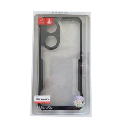 Picture of XUNDD CASE For OPPO Reno 8T 5G Phone Cover 4 Corner Military Grade Black Bumper Case Airbags Shockproof Protection Case Shell Fingerprint-proof Anti Drop Anti Scratch Protective Cover