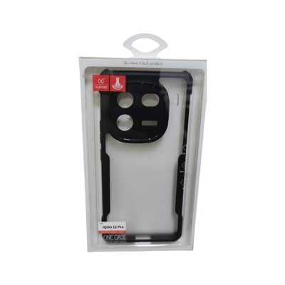 Picture of XUNDD CASE For Vivo IQOO 12 Pro Phone Cover 4 Corner Military Grade Black Bumper Case Airbags Shockproof Protection Case Shell Fingerprint-proof Anti Drop Anti Scratch Protective Cover