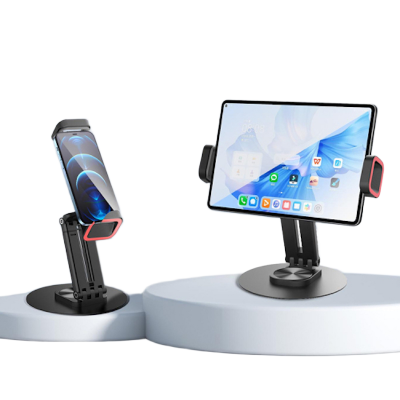 Picture of JMARY MK-63 Desktop Holder Rotating Stable and Antiskid wide Compatibility Foldable Tablet Stand Vertical Horizontal Stand For Mobile and Tablet iPad