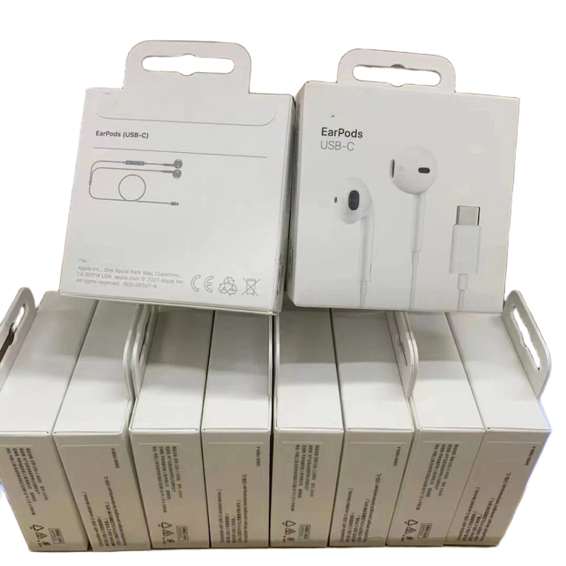 Picture of Premium Quality USB-C Type C Wired Earphones with in-built Microphone Noise Cancelling Earbuds with Stereo in Ear USB C Wired Earphones for iPhone 16 Pro Max iPhone 16 iPhone 15 Pro Max 15 Plus 15 Pro White