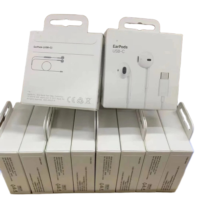 Picture of Premium Quality USB-C Type C Wired Earphones with in-built Microphone Noise Cancelling Earbuds with Stereo in Ear USB C Wired Earphones for iPhone 16 Pro Max iPhone 16 iPhone 15 Pro Max 15 Plus 15 Pro White