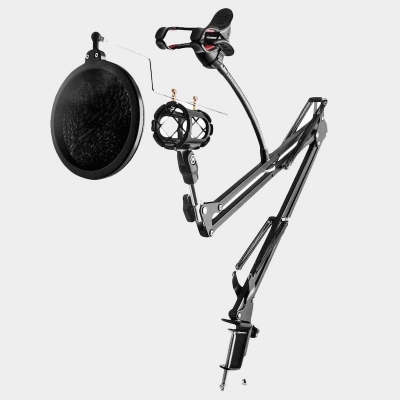 Picture of Universal Professional Phone Mic Microphone Recording Karaoke Stand Studio Set Black