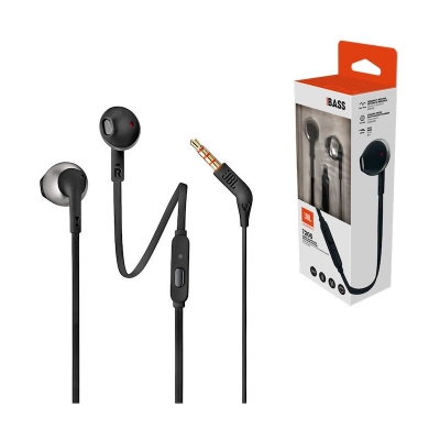 Picture of JBL Tune 205 In-Ear Headphones Pure Bass 3.5mm Wired Stereo with Music Earphones with One-Button Remote / Mic Tune JBL T205 Headphones