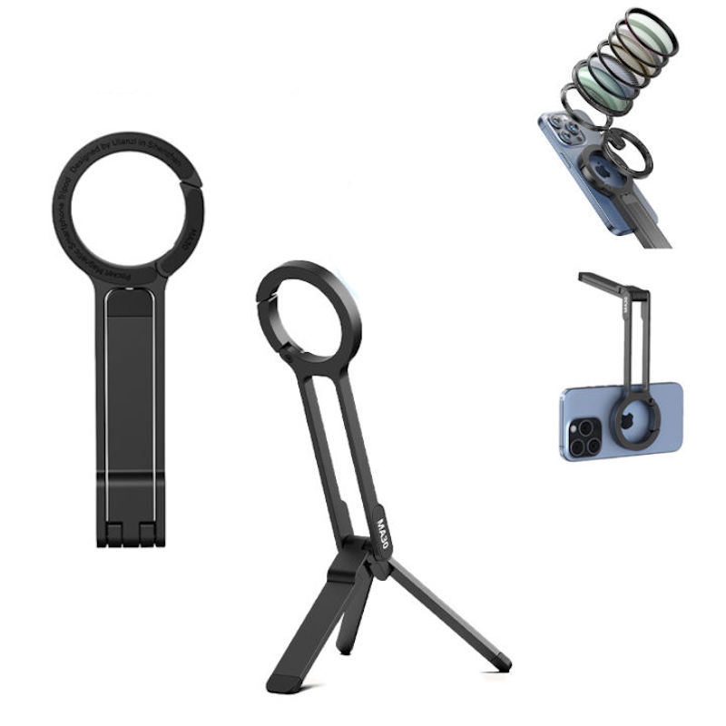 Picture of Ulanzi MA30 Phone Tripod Dual Magnetic Double-sided Phone Holder Mobile Phone Stand for iPhone 16 Pro Max 15 Series 14 Series 13 Series 12 Series Outdoor Travel Vlog Livestreaming