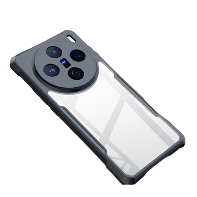 Picture of XUNDD CASE For Vivo X200 Phone Case Air-bag Anti Drop Anti Scratch Protective Covers Shockproof Protection Miltary Grade Black Bumper Case Airbags Shockproof Protective Transparent Back Cover