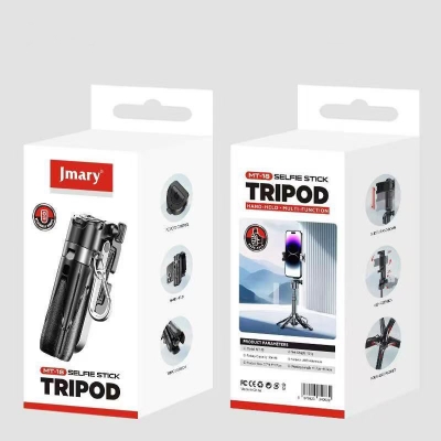 Picture of Jmary MT-18 Extendable Handgrip Tripod Pocket Size Selfie Stick Built-in Bluetooth Remote Shutter Effective 4 Sections Stretchable For Vlog Livestreaming Photography Accessories