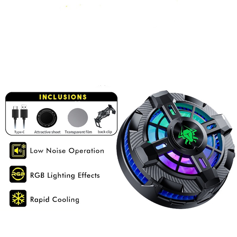 Picture of Plextone EX2 PRO HeatSink Cooling Turbo Fan Mobile Phone Radiator RGB lights