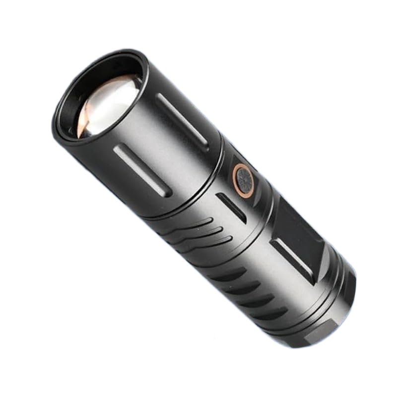 Picture of LED Flashlight Rechargeable High Lumens Waterproof Hiking Torch Light Outdoor Flashlight Strong Light Searchlight Portable Flashlights Focusing with USB Outport Port For Mobile Charging For Outdoor