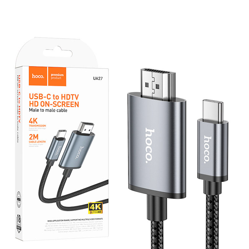 Picture of Hoco UA27 Type-C to HDMI 4K 2M Audio and Video Cable for TV Projector
