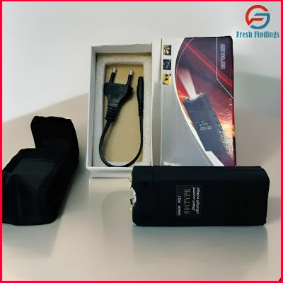 Picture of 801 Rechargeable Led Flashlight High Voltage Electric Tool. Emergency Flashlight with cover.