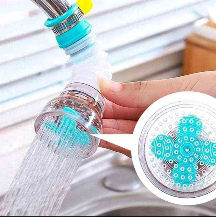 Picture of Water Tap Extension Filter 360 Degree Adjustable Water filter tape head with fan Kitchen Accessories