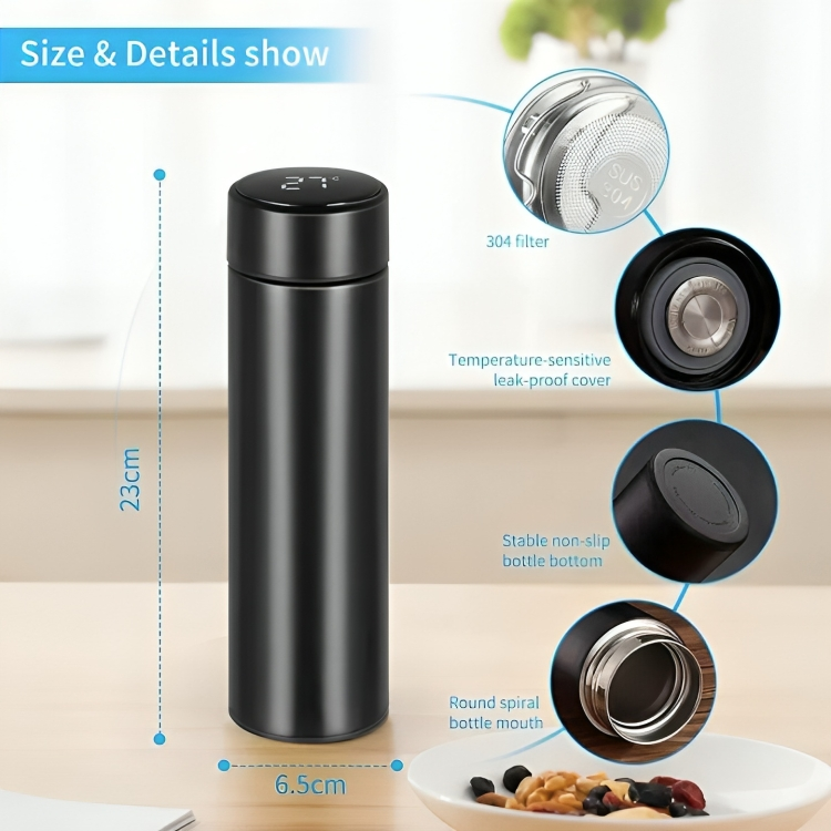 Picture of Stay Hydrated On The Go With The Temperature Thermos Water Bottle - Smart Water Bottle by Kitchen Glance