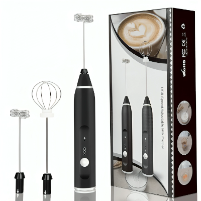Picture of Rechargeable Milk Frothers with 2 Stainless Steel Whisks for Coffee Cream by Kitchen Glance