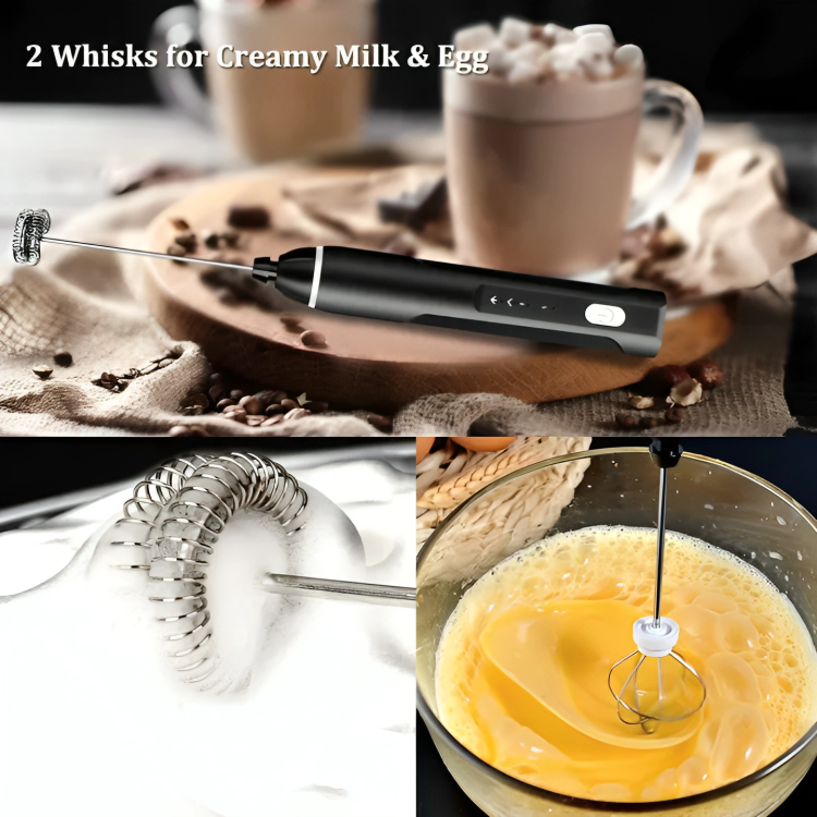 Picture of Rechargeable Milk Frothers with 2 Stainless Steel Whisks for Coffee Cream by Kitchen Glance