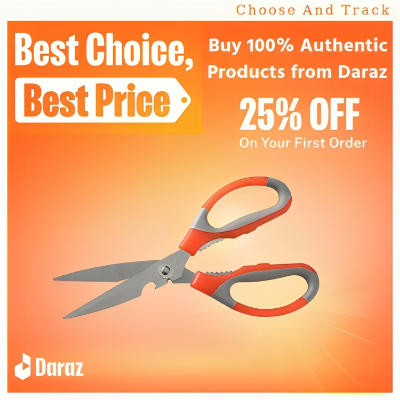 Picture of Multifunctional 3 in 1 Stainless Steel Kitchen Scissors for Poultry Chicken Duck Fish Seafood Cutter Kitchen Tools - Kitchen Scissors by Kitchen Glance