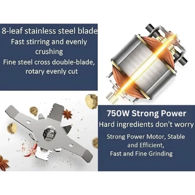 Picture of Stainless Steel Electric Spice Grinder Smart Electric Grinder Machine - 950 Watt - by Kitchen Glance