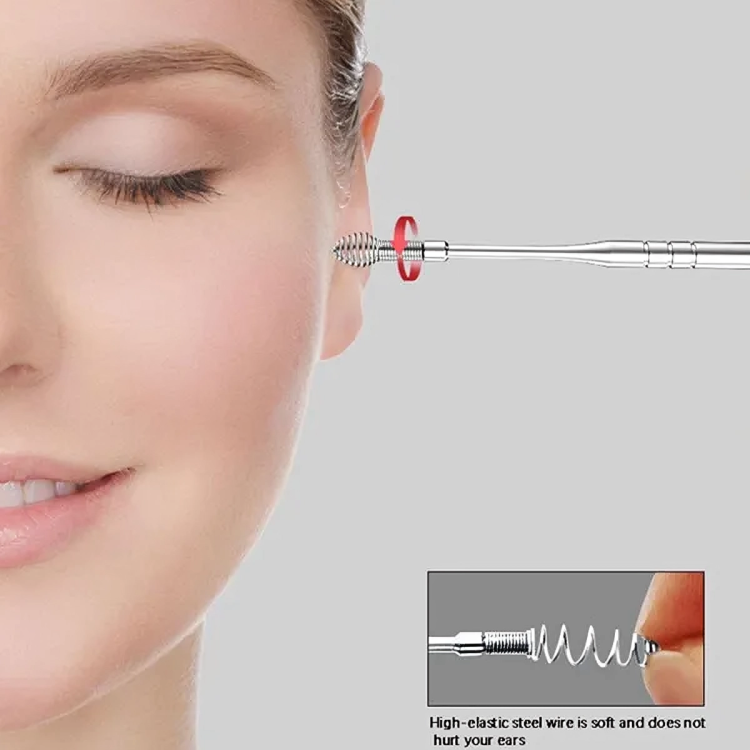 Picture of 6 Pcs Ear Cleaner Spoon, Curette & Spiral Ear Cleaning Tools