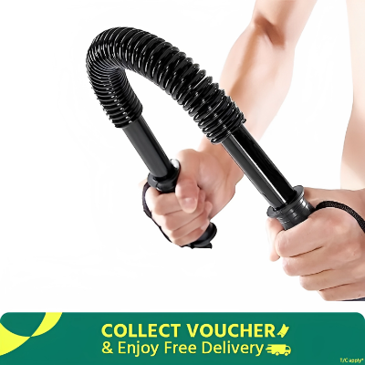 Picture of 40 kg Power Twister Bar Arm Shoulder Builder Spring Exercise Chest and Bicep Blaster - Black