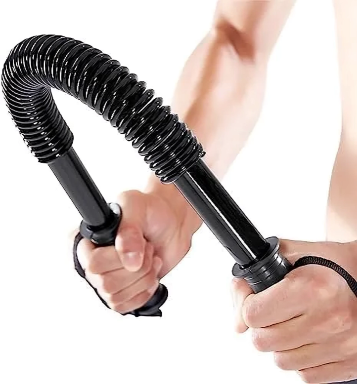 Picture of 40 kg Power Twister Bar Arm Shoulder Builder Spring Exercise Chest and Bicep Blaster - Black