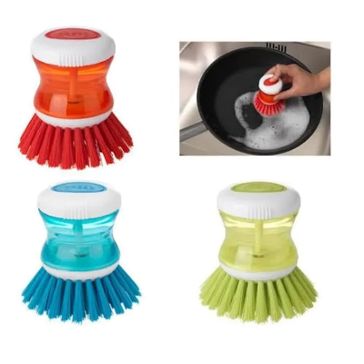 Picture of Kitchen Soap Dispensing Brush - Efficient Dish Cleaning Tool