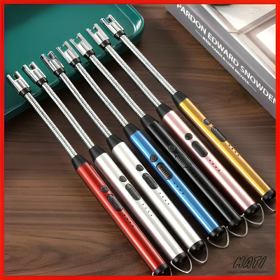 Picture of Electric Kitchen Gas Lighter Arc Lighter USB Rechargeable Long Lighter Windproof Candle Lighter Plasma Flexible Neck for Gas, Oil diyas, Agarbatti, Candles