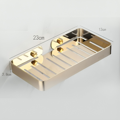 Picture of Bathroom Soap case big size adjustable two soap together Stainless steel SUS304 wall mounted Self Adhesive Drain Soap Sponge rack