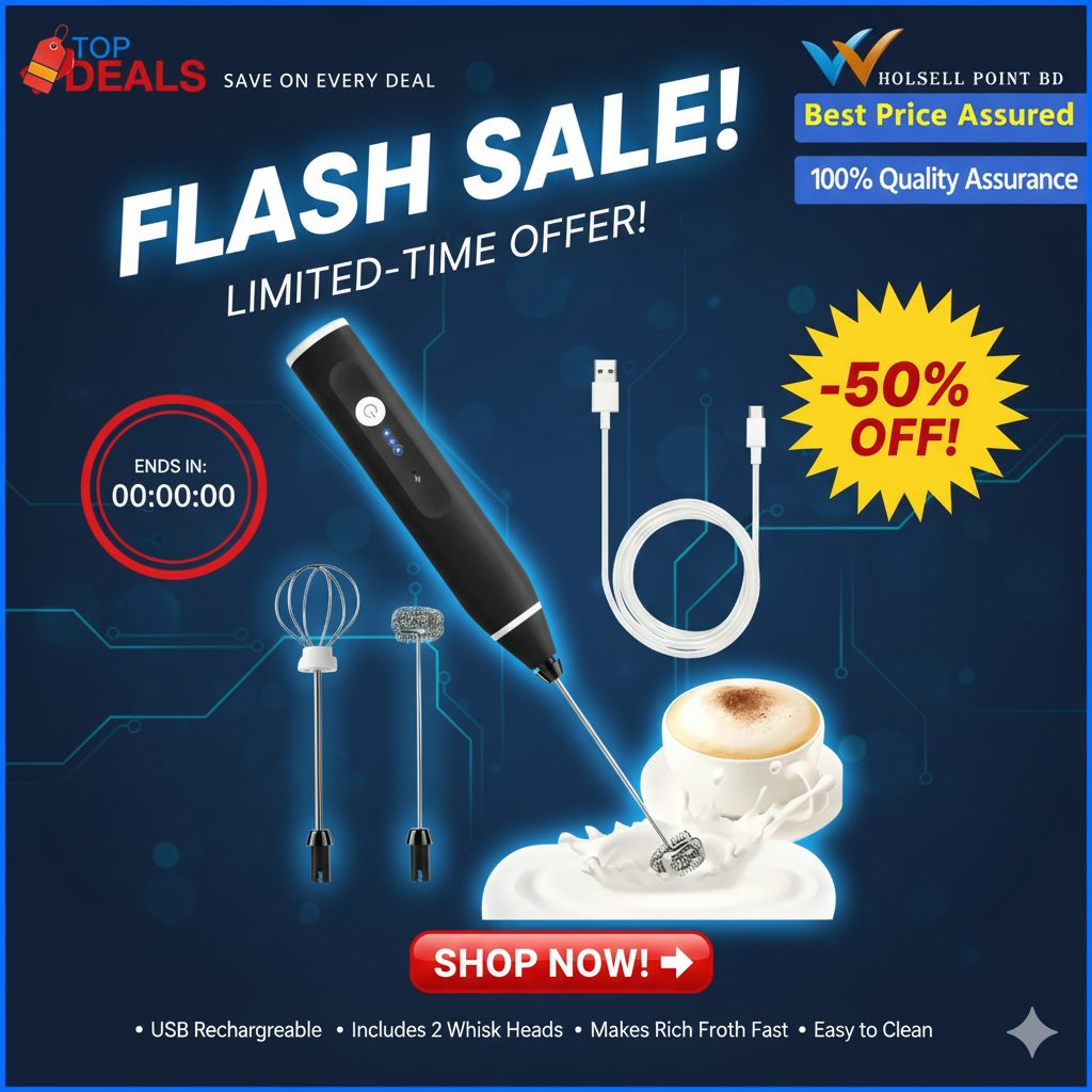 Picture of Household Electric Milk Foamer Rechargeable Handheld Cake Baking Blender Coffee Mixer Egg Beaters Milk Frother