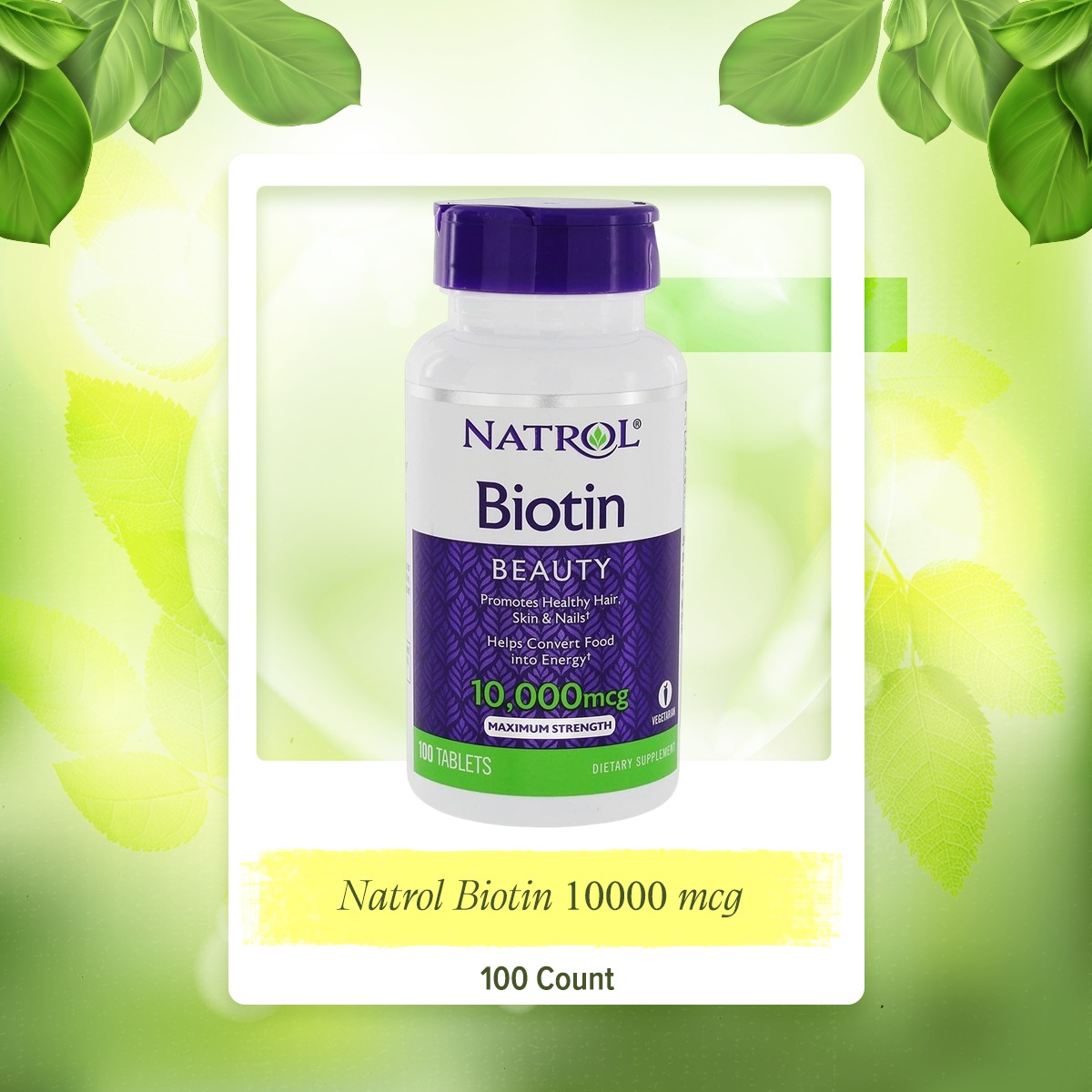 Picture of Natrol Biotin 10000 mcg - 100 Counts 