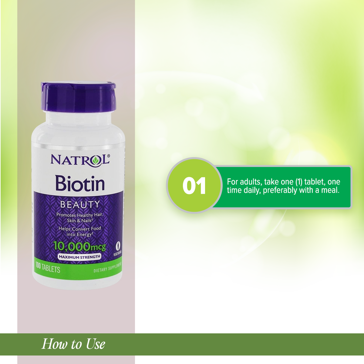 Picture of Natrol Biotin 10000 mcg - 100 Counts 