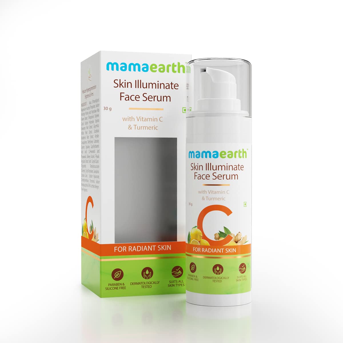 Picture of Mamaearth Skin Illuminate Vitamin C Serum For Radiant Skin with High Potency Vitamin C Turmeric (30 g)