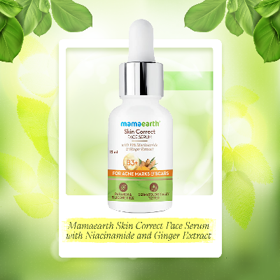 Picture of Mamaearth Skin Correct Face Serum with Niacinamide and Ginger Extract for Acne Marks & Scars - 30 ml