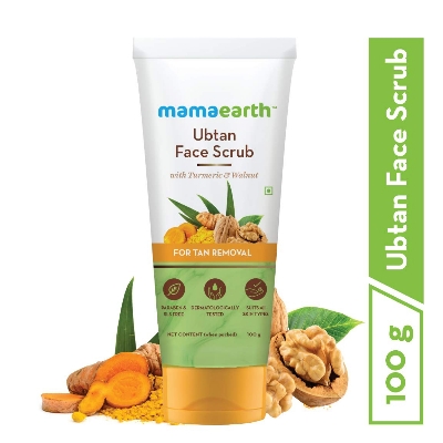 Picture of Mamaearth Ubtan Scrub For Face with Turmeric & Walnut for Tan Removal - 100g