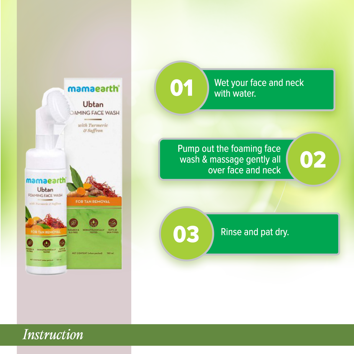 Picture of Mamaearth Ubtan Foaming Face Wash-150 ml - Face Wash