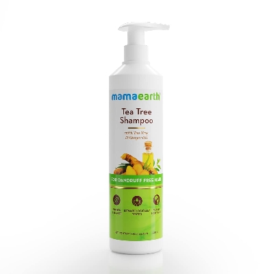 Picture of Mamaearth Tea Tree Anti Dandruff Shampoo, With Tea Tree & Ginger Oil, 250ml - Shampoo