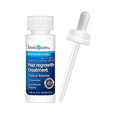 Picture of basic care minoxidil 5% for hair and beard regrowth-60 ml( one month suply)