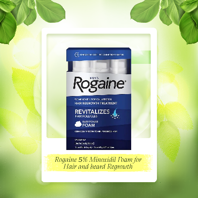 Picture of Rogaine 5% Minoxidil Foam for Hair and beard Regrowth-(3-Months Supply )