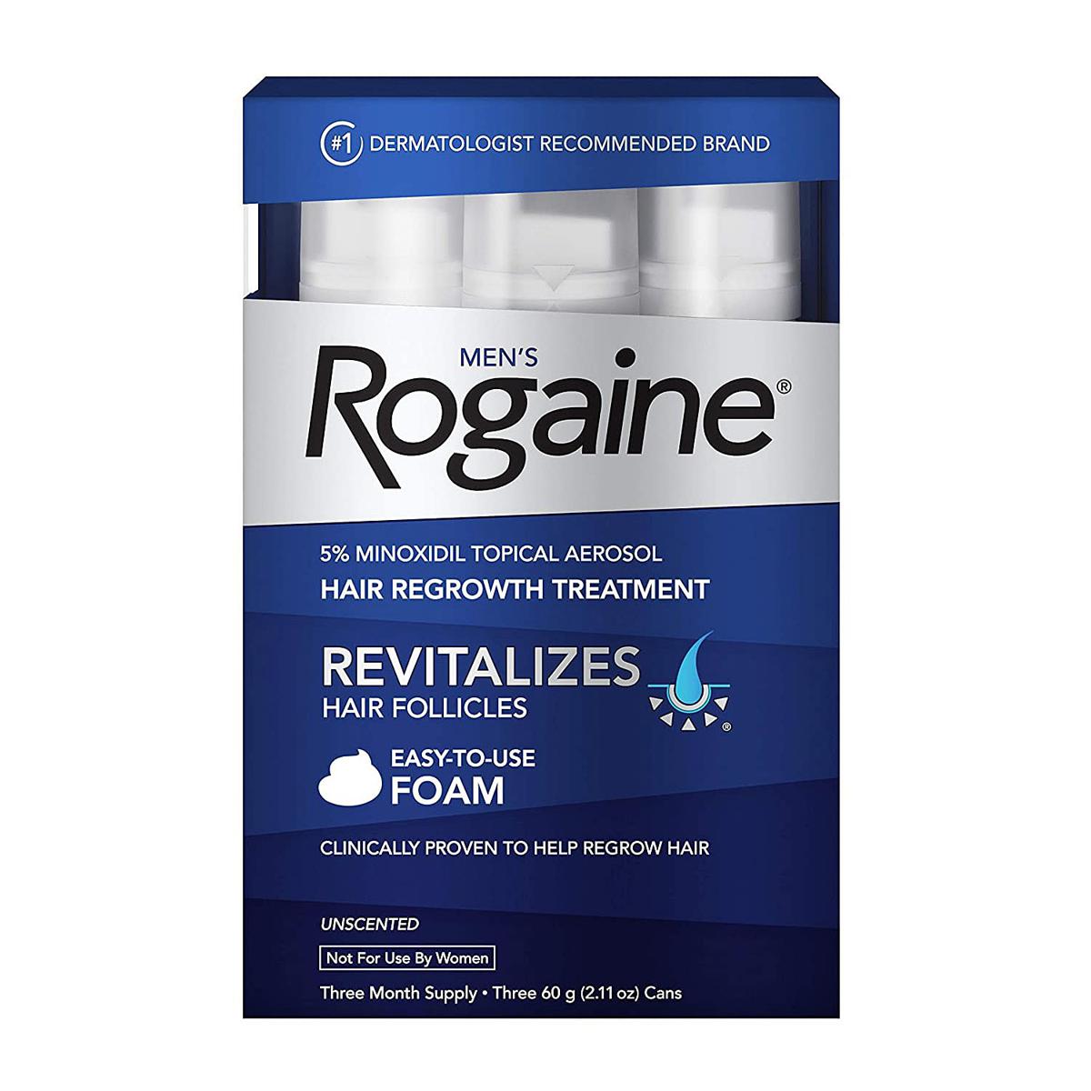 Picture of Rogaine 5% Minoxidil Foam for Hair and beard Regrowth-(3-Months Supply )