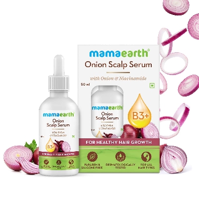 Picture of Mamaearth Onion Oil Scalp Serum With Onion Oil And Niacinamide For Healthy Hair Growth -50Ml