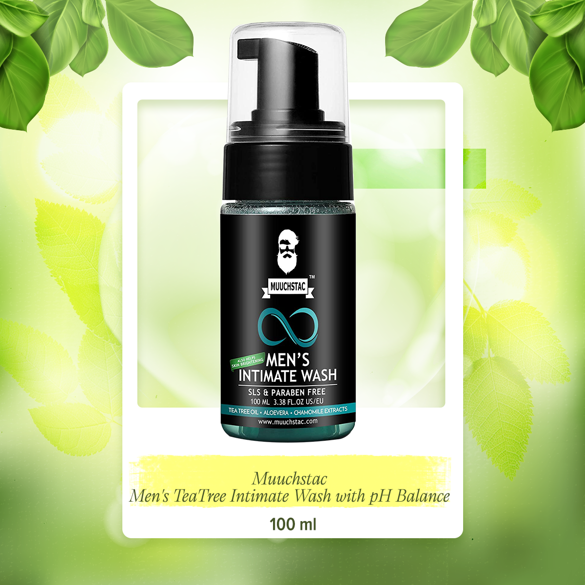 Picture of Muuchstac Men's TeaTree Intimate Wash with pH Balance-100 ml