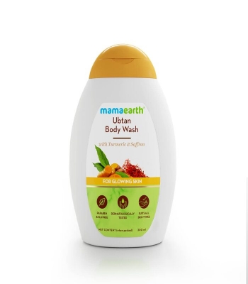 Picture of Mamaearth Ubtan Body Wash With Turmeric & Saffron, Shower Gel For Glowing Skin-300 Ml - Soap