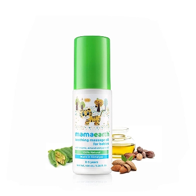 Picture of Mamaearth Soothing Baby Massage Oil, with Sesame, Almond & Jojoba Oil - 200ml