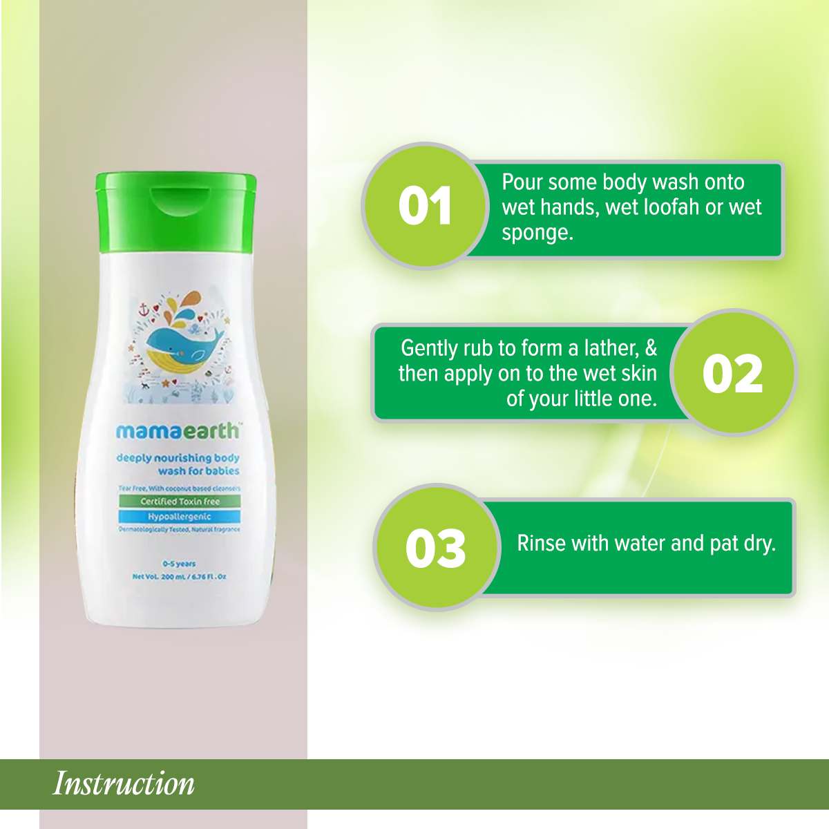 Picture of Mamaearth Deeply nourishing body wash for babies (200 ml)