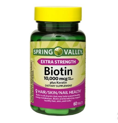 Picture of Spring Valley Biotin 10000 Mcg 60 Softgels for Healthy Skin Hair and Nails