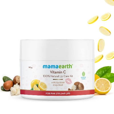 Picture of Mamaearth Vitamin C Natural Lip Care Kit With Lip Scrub and LipMask For Pink and Plump Lips