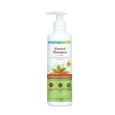 Picture of mamaearth Almond Shampoo with Cold Pressed Almond Oil and Vitamin E for Healthy Hair Growth-250 ml