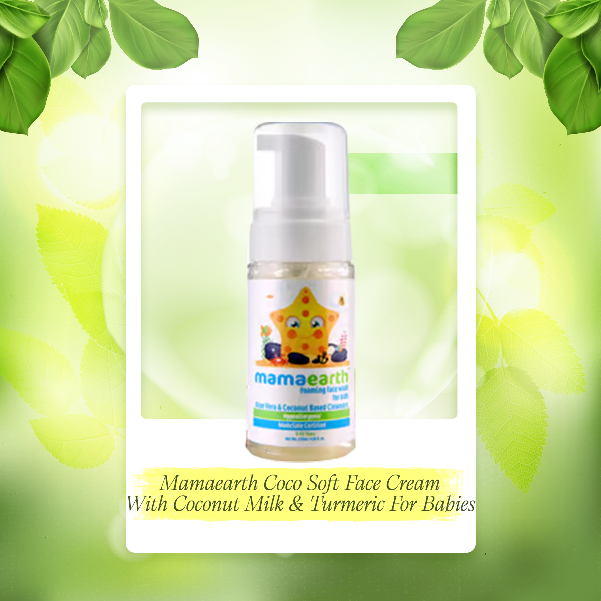 Picture of Mamaearth Foaming Baby Face Wash for Kids with Aloe Vera and Coconut Based Cleansers-120 ml