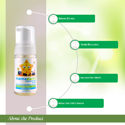 Picture of Mamaearth Foaming Baby Face Wash for Kids with Aloe Vera and Coconut Based Cleansers-120 ml