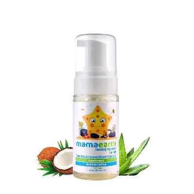 Picture of Mamaearth Foaming Baby Face Wash for Kids with Aloe Vera and Coconut Based Cleansers-120 ml
